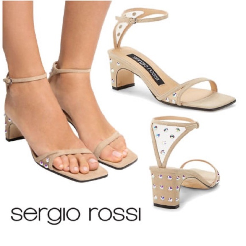 SERGIO ROSSI • Ankle Strap Heels Sandals Made In Italy